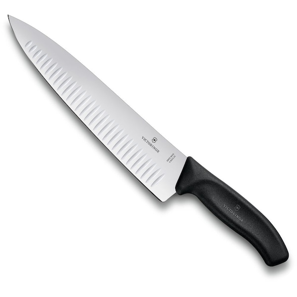 Swiss Army Brands Victorinox Kitchen Swiss Classic Chef'S 10In Straight, Granton Blade, 2In Width At Handle Black VIC-6.8023.25 - main